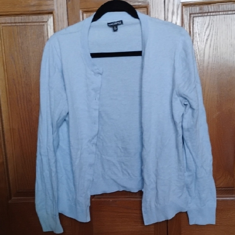 J. Crew Blue Cardigan Lightweight Knit Sweater